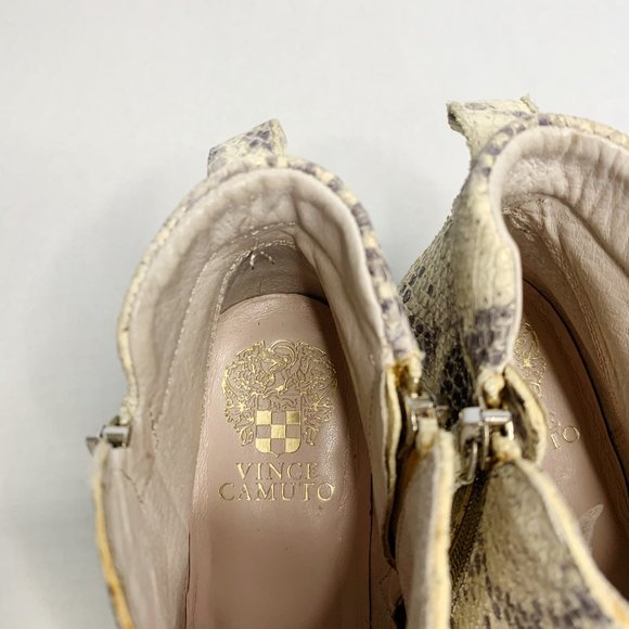 Vince Camuto Suede Snakeskin Booties Size 7 - Picture 7 of 9
